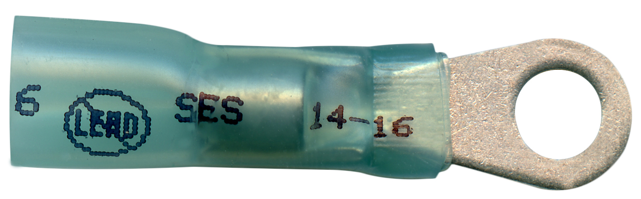 <ul><li>MasterLink&reg; Lead Free Ultra Seal & Solder ring terminals offer an elite "crimp, solder, and seal" solution designed for the most demanding automotive and industrial electrical environments. These terminals feature a lead-free solder preform that, when heated, melts and flows into the barrel to provide maximum tensile strength and superior conductivity. The brazed seam construction ensures the barrel remains intact under pressure, while the translucent, adhesive-lined polyolefin tubing shrinks to create a permanent, moisture-proof seal that meets MIL-I-23053/4 standards. UL Listed and rated for 600V at temperatures up to 221°F (105°C), these color-coded terminals provide unmatched durability and corrosion resistance for high-quality wiring repairs.</li></ul>|